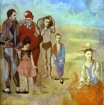 パブロ・ピカソ Painting - サルティンバンクの家族 1905年 パブロ・ピカソ